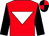 Red, white inverted triangle, black sleeves, black and red quartered cap (Mrs K B Tester)