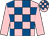 Pink and royal blue check, pink sleeves (Twenty Stars Partnership)