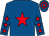 Royal blue, red star & stars on sleeves, hooped cap (Mrs N Fahy)