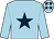 Light blue, dark blue star, dark blue stars on cap (Mrs J Lambert)
