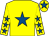 Yellow, royal blue star, royal blue stars on sleeves, royal blue star on cap (F O'Driscoll)