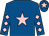 Royal blue, pink star, diamonds on sleeves, royal blue cap, pink star (Simone & Yasmin Cuddy)