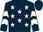 Dark blue, white stars, chevrons on sleeves, dark blue cap (Taymar Racing)