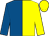 Royal blue and yellow halved, yellow cap (P Bismuth)