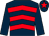 Dark blue & red chevrons, dark blue sleeves, red star on cap (Maze Syndicate)