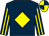 Dark blue, yellow diamond, striped sleeves, quartered cap (Patrick Cassidy & Nora T Byrne)