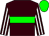 Brown, green hoop, brown & white striped sleeves, green cap (Colvin G Ryan)
