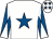 White, royal blue star, diabolo on sleeves, white cap, royal blue stars (Micheal P O'Connor)