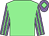 Light green, mauve and light green striped sleeves, mauve cap, light green diamond (Mr M K P Turner)