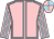 Pink, light blue seams, striped sleeves, quartered cap (Mr R J Douglas)