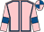 Pink, royal blue seams and armlets, quartered cap (Mr A Hetherton)