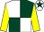 White and dark green (quartered), yellow sleeves, white cap, dark green star (Mr Frank McGrath)