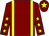 Maroon, yellow braces, maroon sleeves, yellow stars, maroon cap, yellow star (Apis Uk Com)