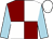 Maroon and white (quartered), light blue sleeves, white cap (Hugh Downs and partner)