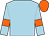 Light blue, orange armlets and cap (Mr R J Brown)
