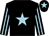 Black, light blue star, striped sleeves and star on cap (Kay Russell)