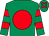 Emerald green, red disc, hooped sleeves and spots on cap (John J Phelan/syed Momin)