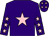 Purple, pink star, pink stars on sleeves, purple cap, pink stars (George J Kent)