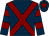 Dark blue, maroon cross belts, hooped sleeves and star on cap (Tolostley Partnership)