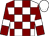 White and maroon check, maroon sleeves, white armlets, white cap (Ken McGarrity & Dudgeon, Cundall, Lidd)