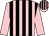 Pink and black stripes, pink sleeves (Mr Kevin Heilbron)