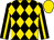 Black with gold diamonds, gold diamond stripe on black sleeves, gold cap (Bo Hirsch, Llc)