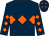 Dark blue, orange triple diamond, diamonds on sleeves and cap (The Maverick Racing Partnership)