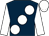 Dark blue, large white spots, sleeves and cap (The Slater Family)