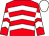 Red, white chevrons, white chevrons on sleeves, white cap (Michael Curtis)
