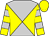 Silver and yellow diagonal quarters, silver hoops on yellow sleeves, yellow cap (Brian Knippenberg)
