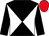 Black and white diabolo, black sleeves, red cap (Mr Michael Poland)