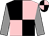Black and pink (quartered), grey sleeves (Lorna Squire & Richard Metherell)