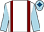 White, maroon braces, light blue sleeves, light blue cap, royal blue diamond (Mr G Restorick)