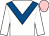 White, royal blue chevron, pink cap (Mr Richard Collins)