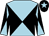 Black & light blue diabolo, light blue sleeves, black diabolo, black cap, light blue star (Macfitz Partnership)