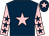 Dark blue, pink star, pink sleeves, dark blue stars, dark blue cap, pink star (J K Farms)