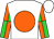 White, orange ball, orange and lime quartered sleeves (Elijah Gamble, Jr)