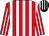 Red and white stripes, black and white striped cap (The Patient Partnership)