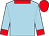Light blue, red collar, cuffs and cap (Bg Stables And Palma, Hector O)