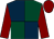 Dark blue and dark green (quartered), maroon sleeves and cap (The Eventful Partnership)