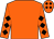 Orange, black diamonds on sleeves and cap (The Splash Of Verve Partnership)