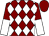 Maroon and white diamonds, halved sleeves, maroon cap (Ian Anderson & Robert Eddery)