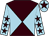 Brown and light blue diabolo, light blue sleeves, brown stars, light blue cap, brown star (Equinox Racing)