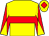 Yellow, red hoop, red and yellow diabolo on sleeves, yellow cap, red diamond (The Arkle Bar Partnership)