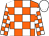 Orange and white blocks, white cap (Wilson, Holly And David)