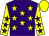 Purple, yellow stars, yellow sleeves, purple stars, yellow cap (Martin Sheridan)