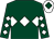 Dark green, white triple diamond, white diamonds on sleeves, white cap, dark green diamond (Anthony Mulholland)