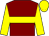 Maroon, yellow hoop, sleeves and cap (Mr R A S Offer Partnership)