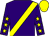 Purple, yellow sash, purple, yellow stars sleeves, yellow cap (Saleh Omar Ali Bin Haidar)