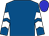 Royal blue, white chevrons on sleeves, blue cap (Godolphin Racing, Llc)